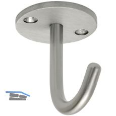 Einfach-Haken Delta H�he 59 mm, Breite 71 mm, Edelstahl geb�rstet