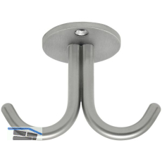 Zweifach-Haken Delta H�he 59 mm, Breite 100 mm, Edelstahl geb�rstet