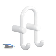 Mantelhaken HEWI 801.90.040 H�he 165 mm, Polyamid reinwei� gl�nzend