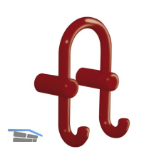 Mantelhaken HEWI 801.90.040 H�he 165 mm, Polyamid rubinrot gl�nzend