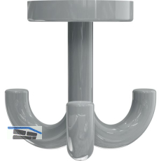Dreifach-Drehhaken HEWI 477.90.050 H�he 70 mm, Polyamid felsgrau gl�nzend