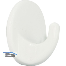 Klebehaken Rund � 34 mm, Tiefe 20 mm, Kunststoff wei�