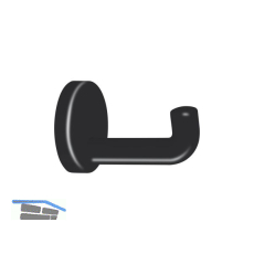 Mantelhaken HEWI 477.90.030 H�he 70 mm, Polyamid tiefschwarz gl�nzend