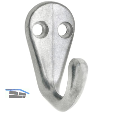 Einfachhaken Bata Breite 20 mm, H�he 41 mm, Aluminium poliert