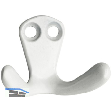 Doppelhaken Hapi Breite 44 mm, H�he 33 mm, Aluminium wei� beschichtet