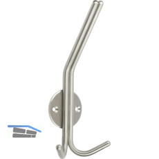 Huthaken Kabah mit Platte � 46 mm, H 179 mm, T 65 mm, Edelstahl geb�rstet