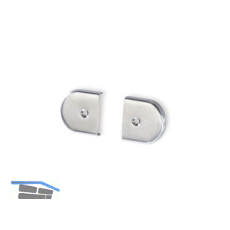 Endkappe zu Garderobenleiste Aton Breite 39 mm, H�he 40 mm, Edelstahl geb�rstet