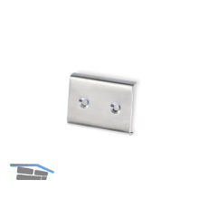 Verbindungsst�ck zu Garderobenleiste Aton B 52 mm, H 40 mm, Edelstahl geb�rstet