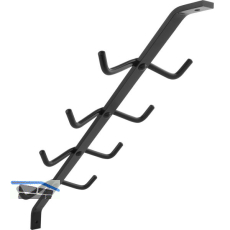 Garderobenarm Neper mit 4 Doppelhaken ohne Auflage, Aluminium schwarz