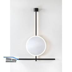 DOMUS LINE LED-Spiegel IO-S D-Motion Aluminium schwarz