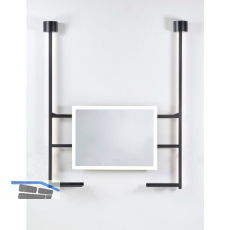 DOMUS LINE LED-Spiegel IO-D D-Motion Aluminium schwarz