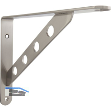 Garderobenkonsole Keket Schr�ge mit 4 L�chern, Stahl Edelstahl Effekt