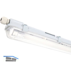 LED`S LIGHT Feuchtraum- Wannenleuchte FRWL1.2 L: 650 mm, 7,5W grau