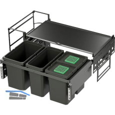 VS ENVI Water Abfalltrennsystem KB 1000 mm 1 x 22/1 x 16/2 x 10 L Lava