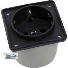 BERKER Integro Steckdose anthrazit konfektioniert ohne Rahmen