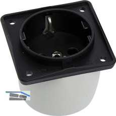 BERKER Integro Steckdose schwarz konfektioniert ohne Rahmen