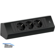 BACHMANN Steckdosenleiste Casia2 K 3-fach Schukosteckdose, schwarz