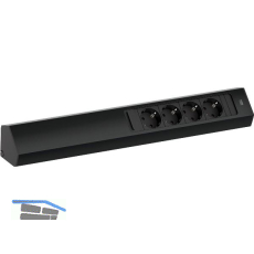 BACHMANN Steckdosenleiste Casia2 L 4-fach Schukosteckdose, schwarz