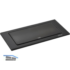 EVOline BackFlip, 2 Stk. Schukosteckdosen, USB-C-Charger, Glas schwarz matt