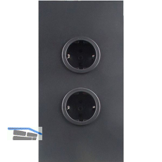 CARESSI Steckdosenelement 2ST20 2 Schukosteckdosen schwarz