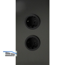 CARESSI Steckdosenelement 2ST20 2 Schukosteckdosen anthrazit