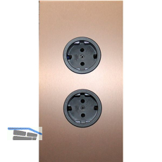 CARESSI Steckdosenelement 2ST20 2 Schukosteckdosen kupfer