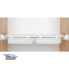 SERVETTO Self System Korbauszug verstellbar Aluminium/wei�