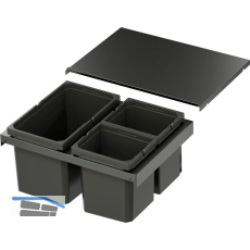 VS ENVI Flex XS-256 Abfalltrennsystem KB 600 mm 1 x 16/2 x 7 Liter Lava