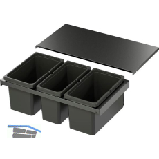 VS ENVI Flex XS-256 Abfalltrennsystem KB 800 mm 2 x 16/1 x 12 Liter Lava