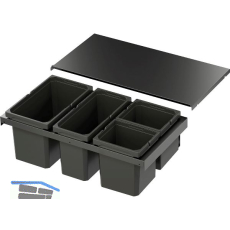 VS ENVI Flex XS-256 Abfalltrennsystem KB 800 mm 1 x 16/1 x 12/2 x 7 Liter Lava