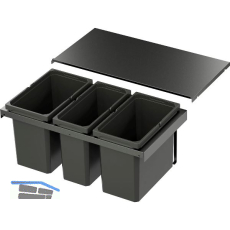 VS ENVI Flex Abfalltrennsystem KB 800 mm 2 x 22/1 x 16 Liter Lava