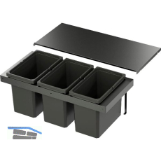 VS ENVI Flex Abfalltrennsystem KB 900 mm 3 x 22 Liter Lava