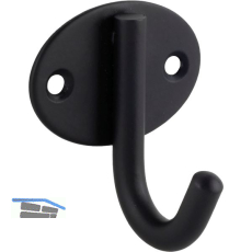 Mantelhaken Eleon Breite 52 mm, H�he 58 mm, Stahl schwarz matt