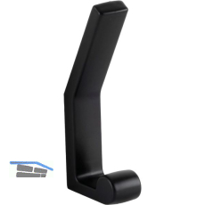 Mantelhaken Encho Breite 16 mm, H�he 94 mm, Zinkdruckguss schwarz matt