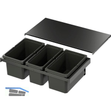 VS ENVI Flex XS-216 Abfalltrennsystem KB 800 mm 2 x 13/1 x 10 Liter Lava