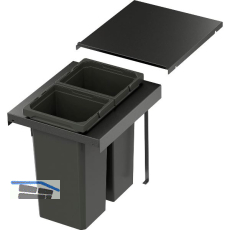 VS ENVI Flex Pro Abfalltrennsystem KB 400 mm 2 x 12,5 Liter Lava