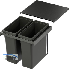 VS ENVI Flex Pro Abfalltrennsystem KB 450 mm 2 x 21 Liter Lava