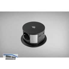 EKOTECH Steckdose ET-115 3xSchuko, USB A+C-Charger, QI-Charger, schwarz