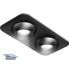 ITAL PEK Einbauleuchte Focus2 Square schwarz