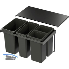 VS ENVI Flex Pro Abfalltrennsystem KB 800 mm 1 x 28/1 x 21/2 x 12,5 Liter Lava