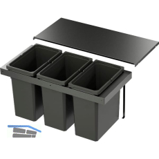 VS ENVI Flex Pro Abfalltrennsystem KB 900 mm 3 x 28 Liter Lava