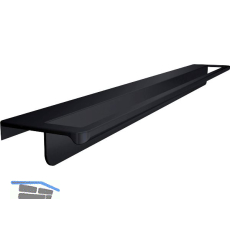 ARREDA Geschirrtuchhalter f�r grifflose Fronten 520 mm schwarz eloxiert