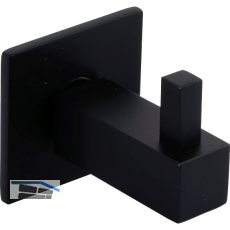 Mantelhaken Tikal mit Platte 35 x 35 mm, T 41 mm, Edelstahl schwarz matt