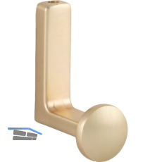 Mantelhaken Eryx Breite 25 mm, H�he 62 mm, Zinkdruckguss messing matt