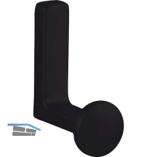 Mantelhaken Eryx Breite 25 mm, H�he 62 mm, Zinkdruckguss schwarz matt