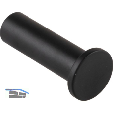 Mantelhaken Erato 22 mm, T 49 mm, Messing schwarz matt