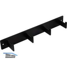 Garderobenleiste Gelos mit 4 Haken, Breite 290 mm, Stahl schwarz matt