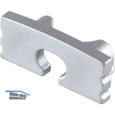 BILTON Endkappe BLine-S ON mit Bohrung, alufarbig