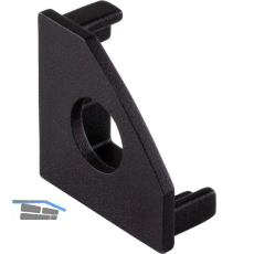 BILTON Endkappe BLine-S COR mit Bohrung, schwarz