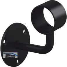 Bar-Reling Wandst�tze gekr�pft f�r Rohr-� 38 mm, H:105 mm, Stahl, Schwarz